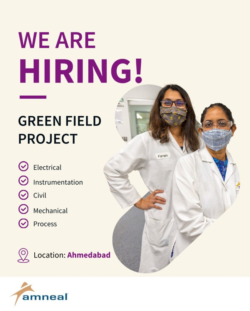 Amneal Pharmaceuticals Walk-In Drive for Engineering Roles for Green Field Project