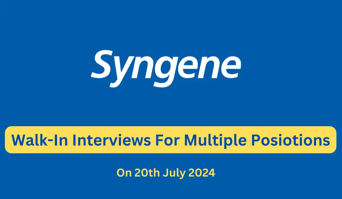 Syngene International Walk In