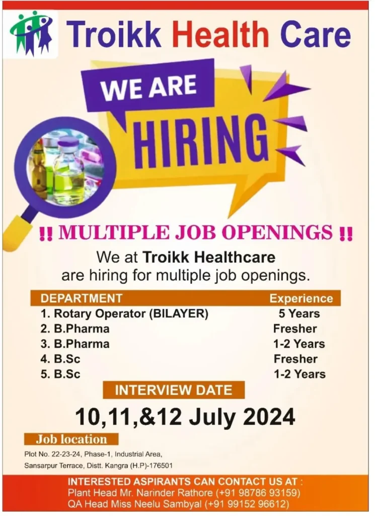 Troikk Health Care Walk in Notification