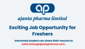 Ajanta Pharma Jobs