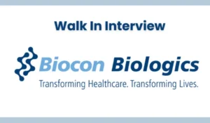 Biocon Biologics Walk in Notification