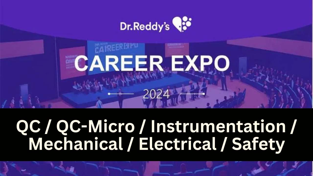 Dr.Reddy’s Job Openings for B.Sc / M.Sc / B.Tech / M.Tech