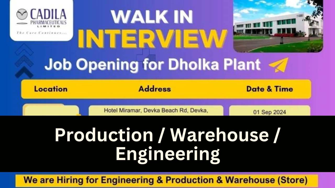 Cadila Pharma Freshers & Experienced