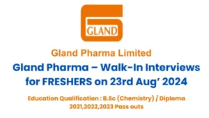 Gland Pharma Jobs