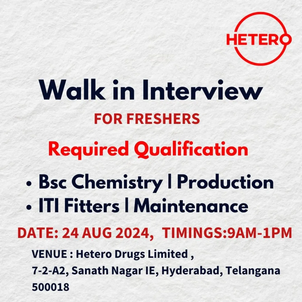 Hetero Drugs Limited Notification