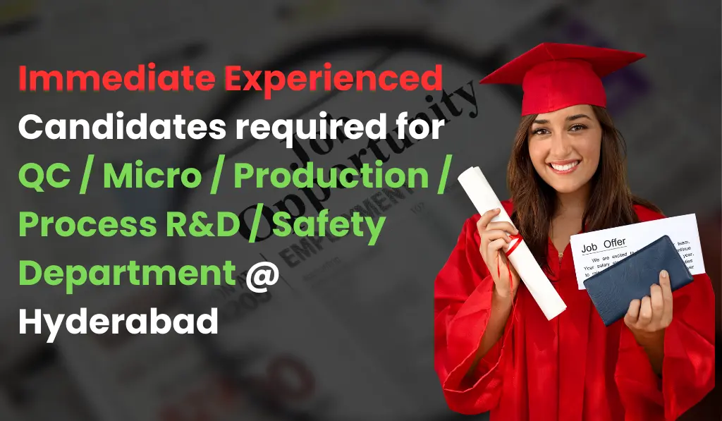 Immediate Job Openings in Hyderabad