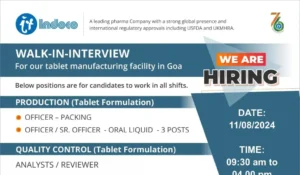 Indoco Remedies Walk in Notification