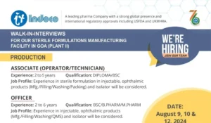 Indoco Remedies Walk in Notification