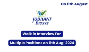 Jubilant Biosys Walk in