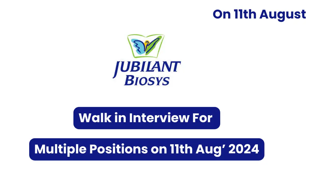 Jubilant Biosys Walk in