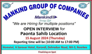 Mankind Pharma Walk in Interview