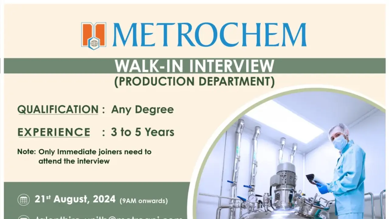 Metrochem API Walk in