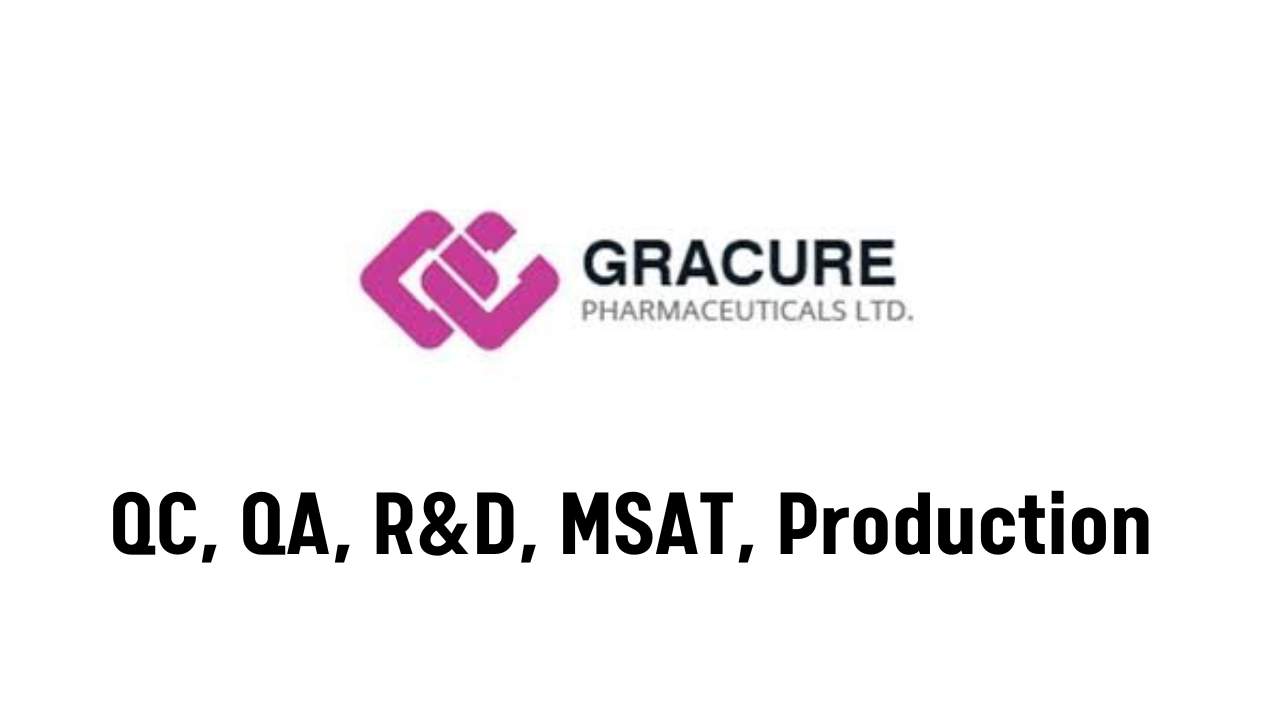 Gracure Pharmaceuticals Opening for QC, QA,