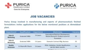 Purica Healthcare Multiple Openings