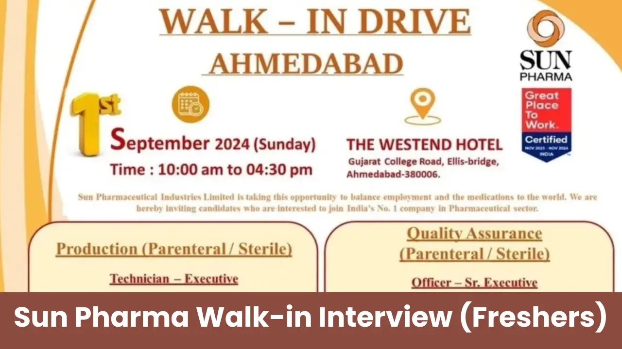 Sun Pharma Walk-in