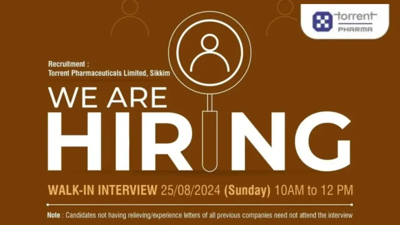 Torrent Pharmaceuticals Walk-In
