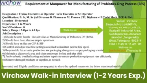 Virchow Biotech Walk in Notification