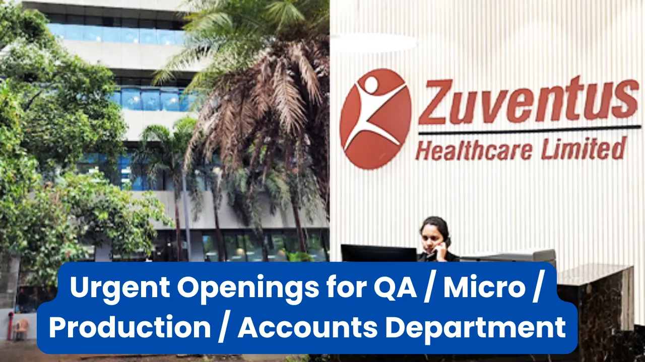 Zuventus Healthcare Limited Jobs