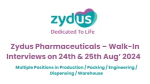 Zydus Pharmaceuticals walk in