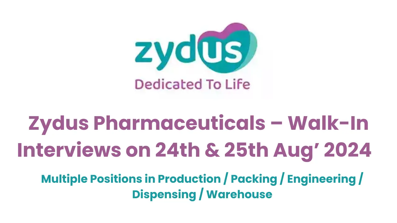 Zydus Pharmaceuticals walk in
