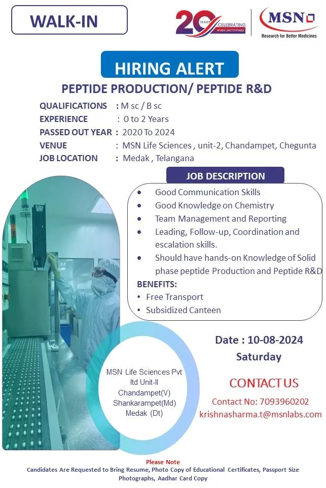 MSN Life Sciences walk in