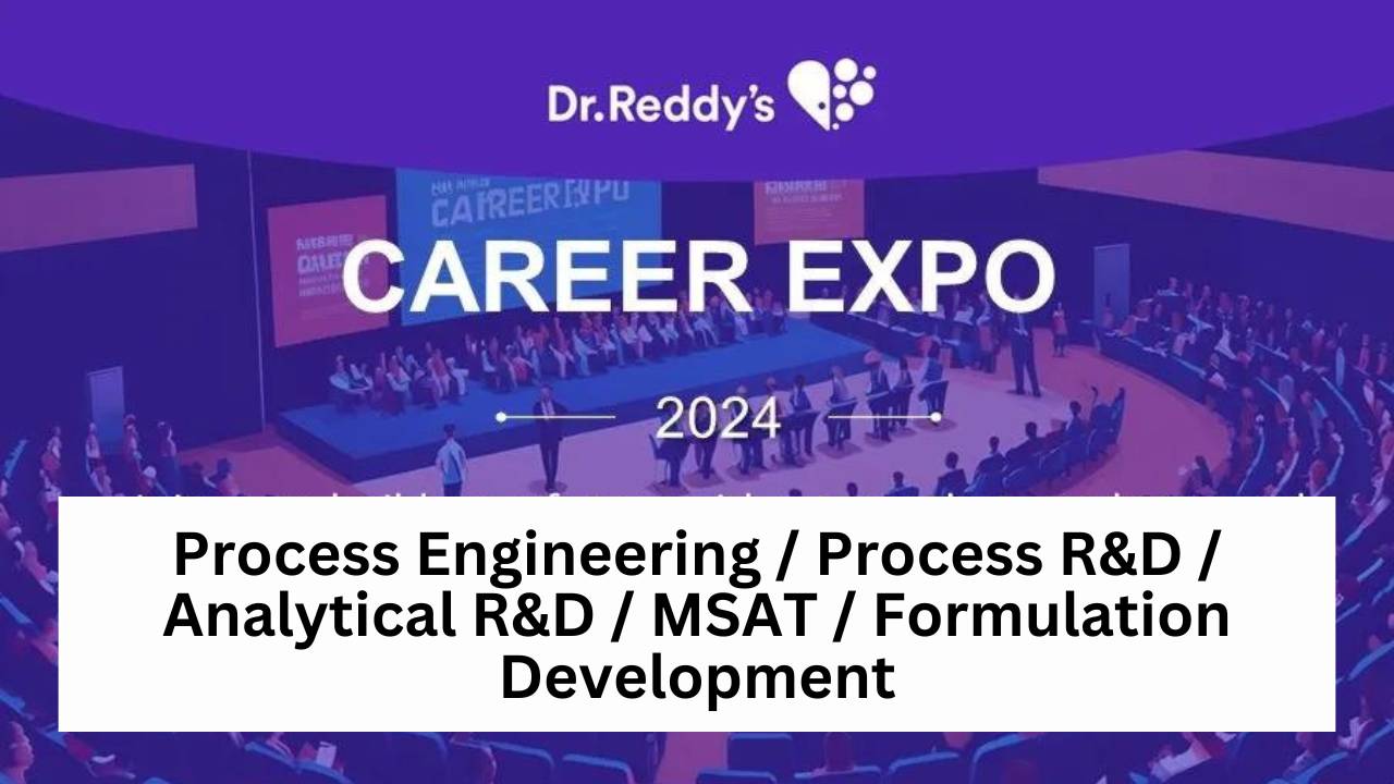 Dr.Reddy’s – Walk-In Interview for M.Sc / B.Tech / M.Pharm