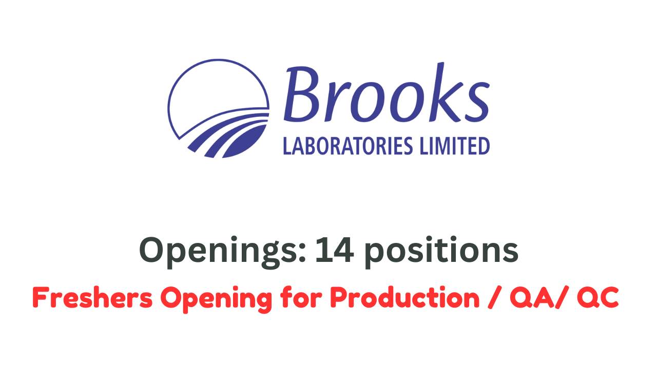 (FRESHERS) Brooks Steriscience – Urgent Openings for Production / QA/ QC