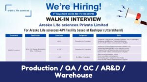 Aresko Life Sciences – Walk-In Interview for Production