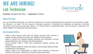 Genotypic Technology Job Details