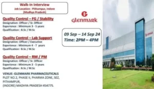 Glenmark Pharmaceuticals Walk in