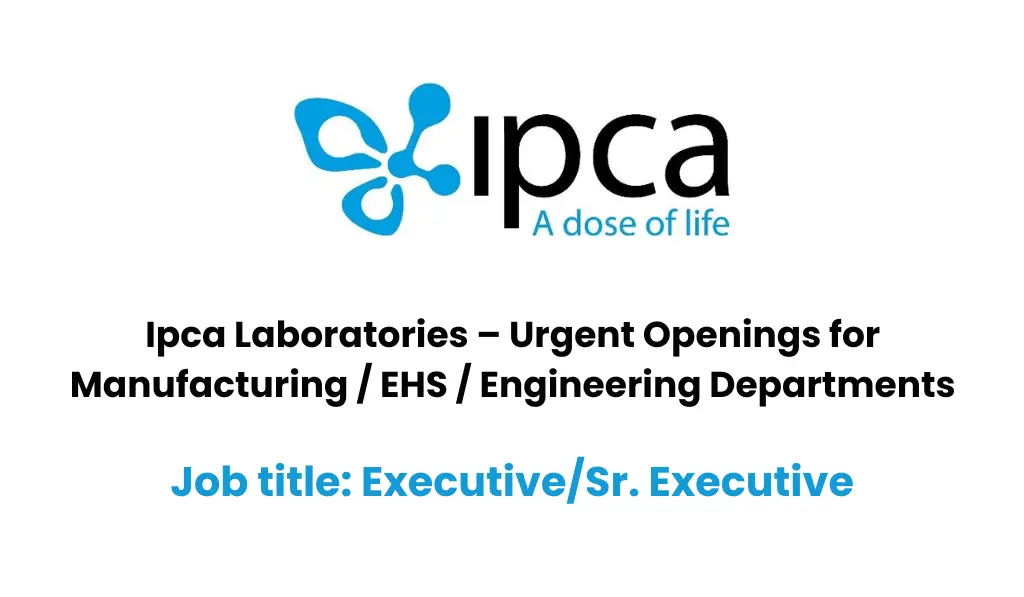 Ipca Laboratories Hiring