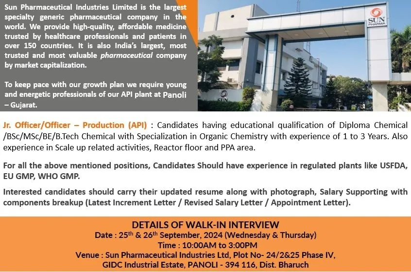 Sun Pharma Notification