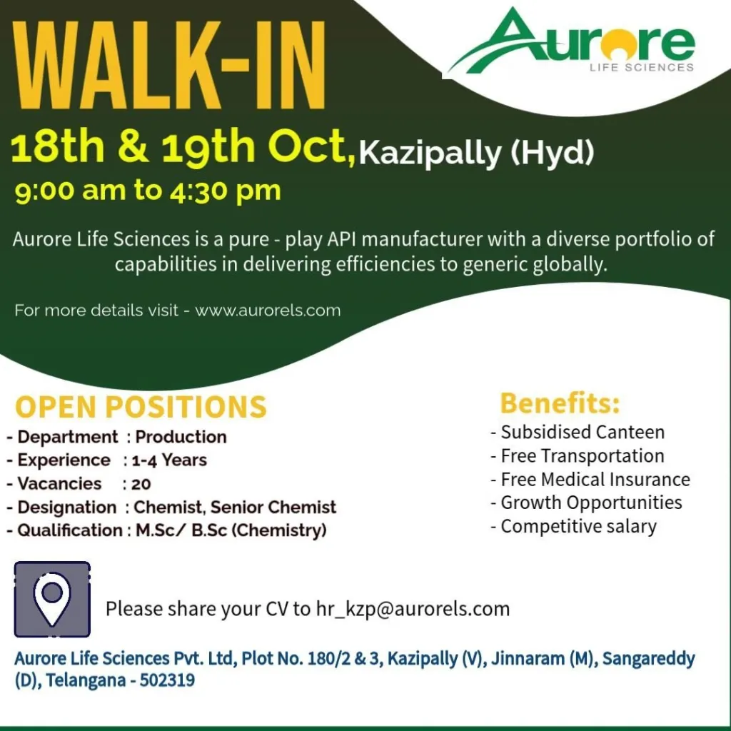 Aurore Life Sciences Walk in