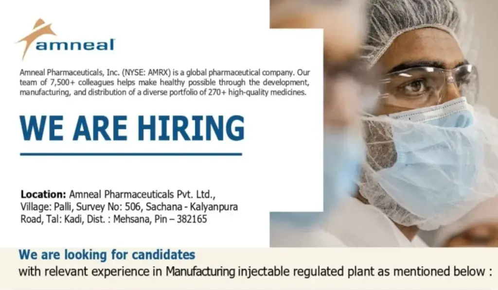 Amneal Job Opportunity