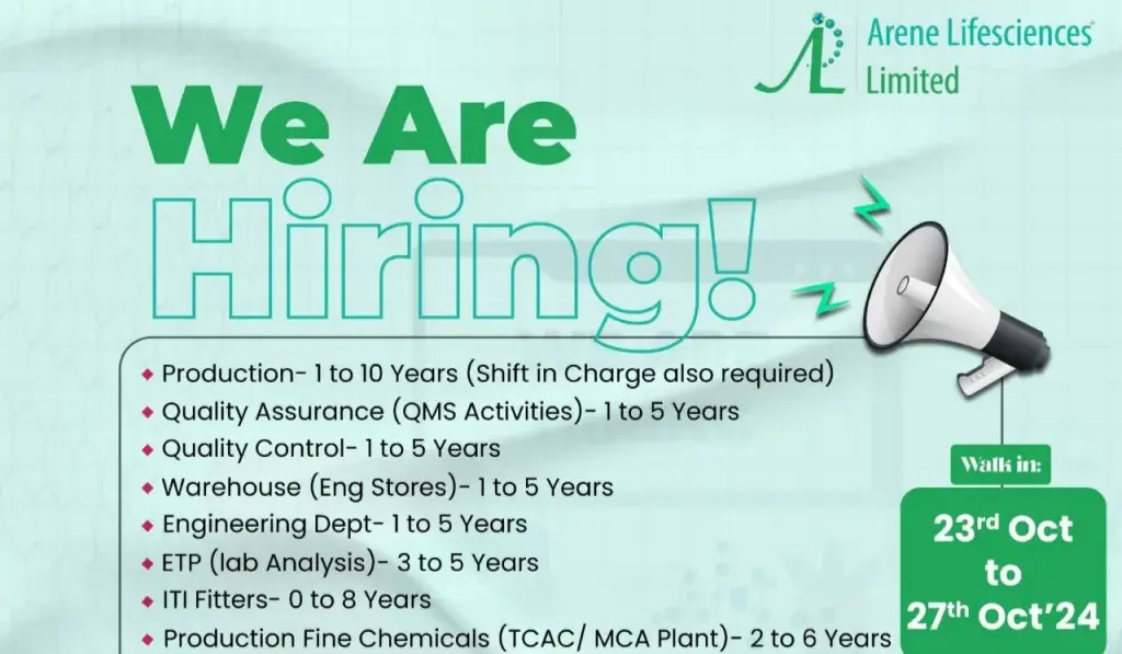 Arene Lifesciences – Walk-In Interviews