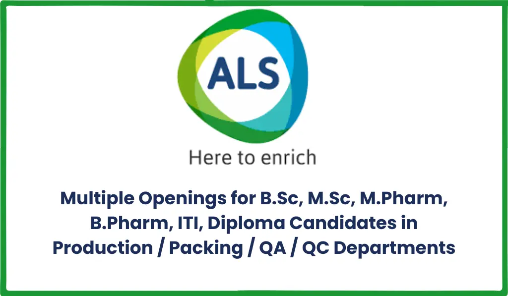 Ashish Life Science Multiple Openings