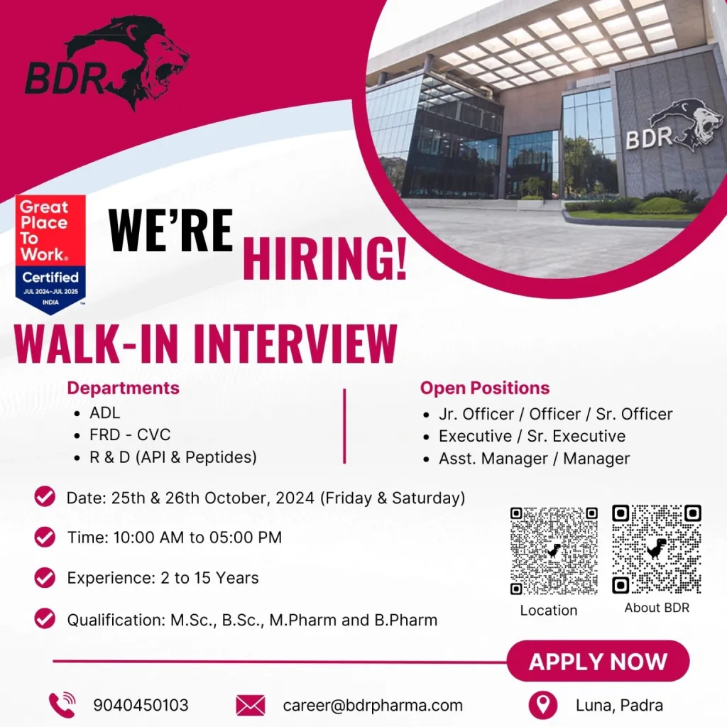 BDR Pharmaceuticals Walk in