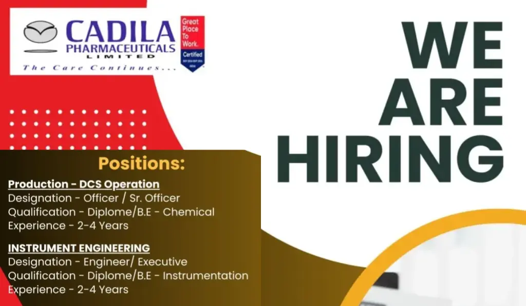 Cadila Pharmaceutical Jobs