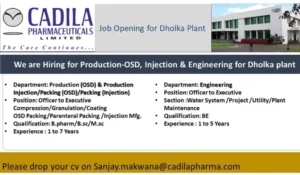 Cadila Pharmaceuticals Walk in