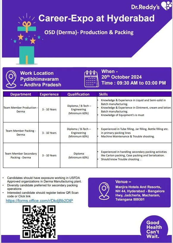 Dr. Reddy’s Laboratories Walk in