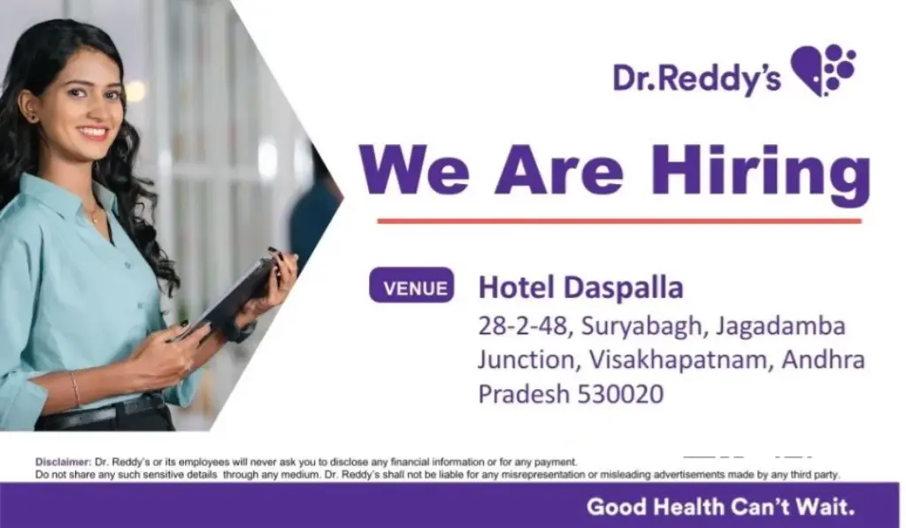 Dr. Reddy Hiring
