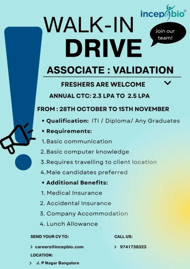 IncepBio – Walk-In Drive