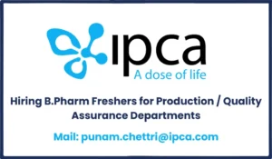 Ipca Laboratories Limited Hiring