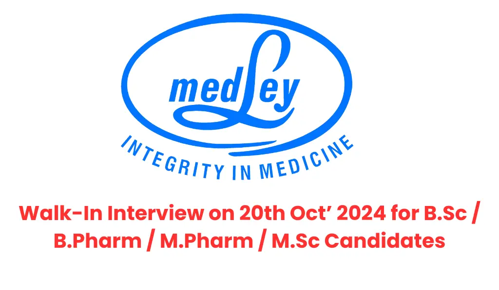 Medley Pharmaceuticals Walk in
