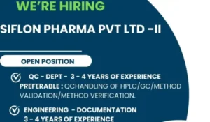 Siflon Pharma – Walk-In Interview