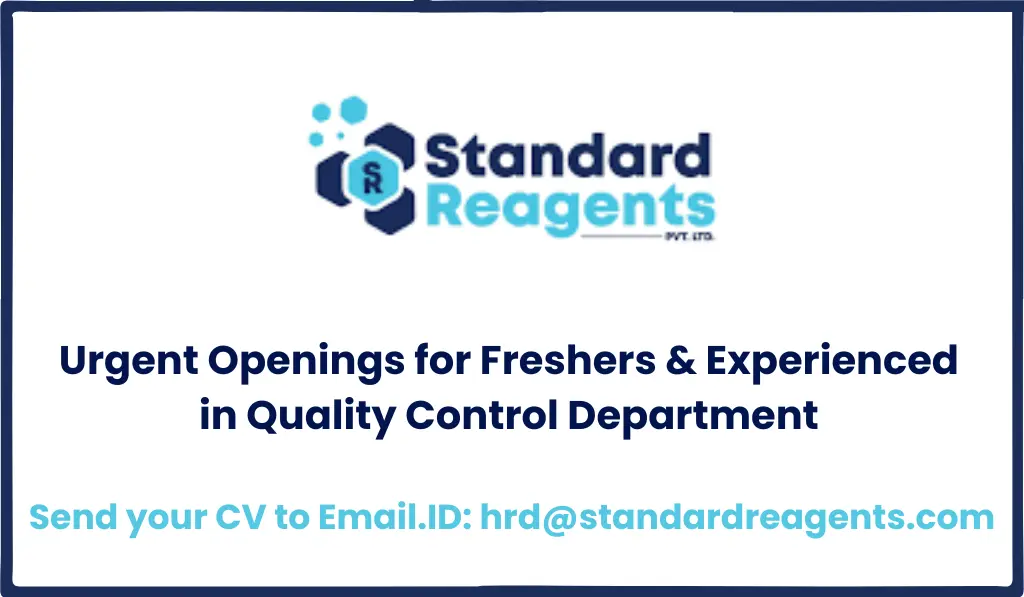 Standard Reagents Hiring