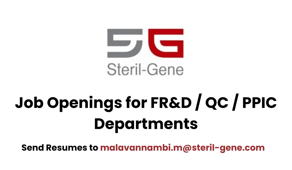 Steril-Gene Life Sciences Hiring