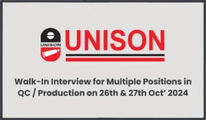 Unison Pharmaceuticals – Walk-In Interviews