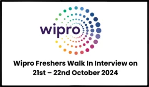 Wipro Freshers Walk In Interview