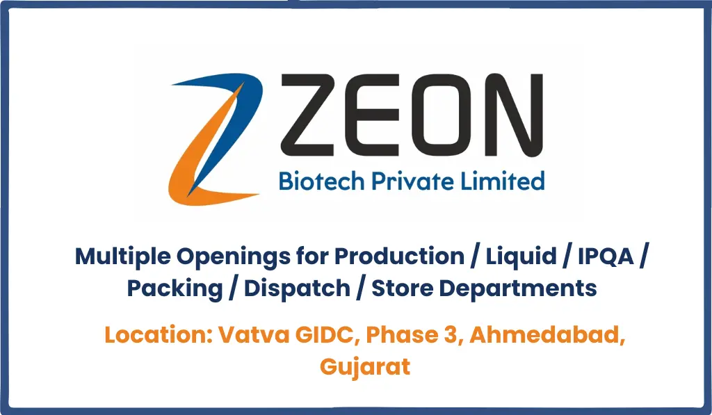 Zeon Biotech Pvt hiring